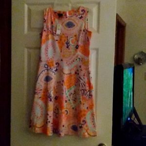 NWT Talbots Small Petite Fit and Flare Floral Vacation Sun Dress